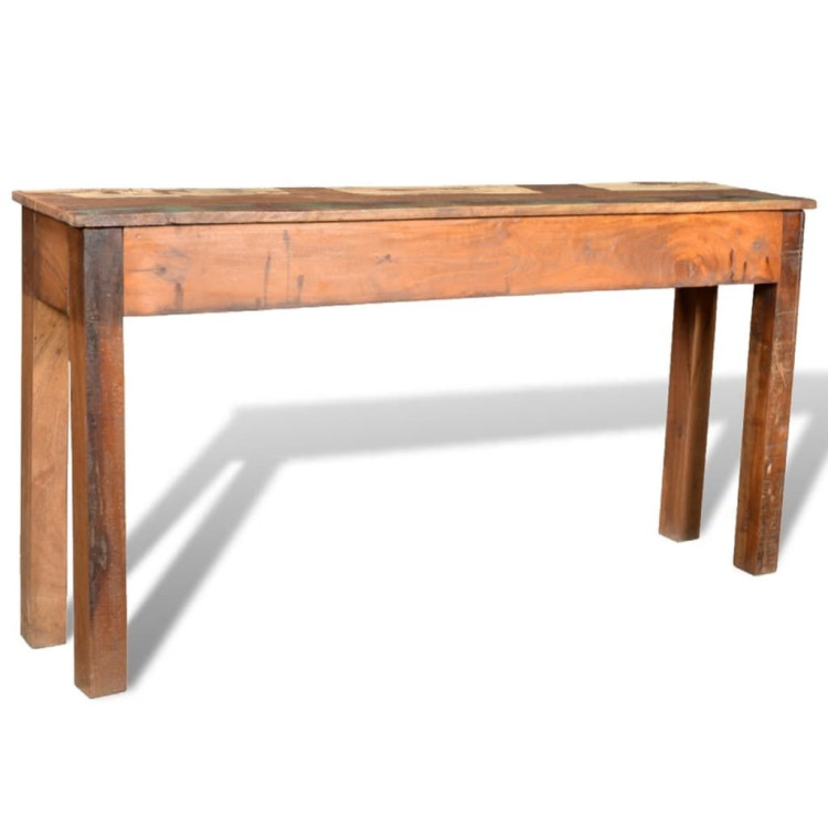 Console Table With 3 Drawers Reclaimed Wood image 8