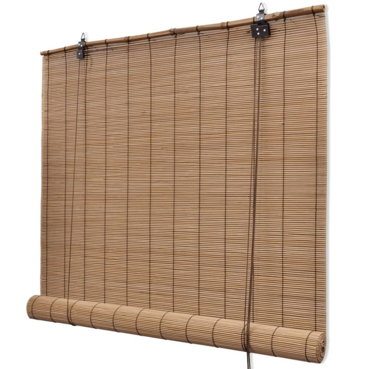 Brown Bamboo Roller Blinds 80 X 160 Cm image 2