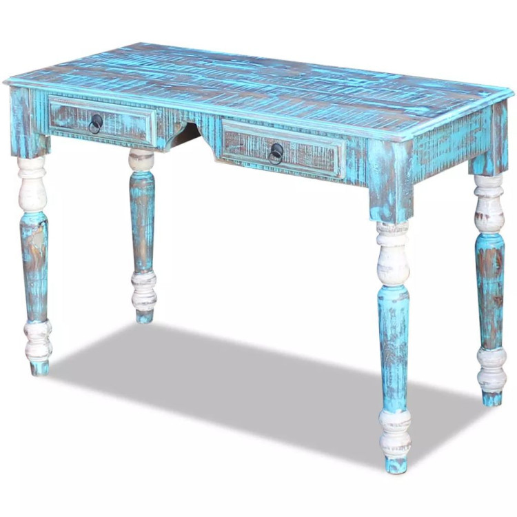 Desk Solid Reclaimed Wood- Blue image 6