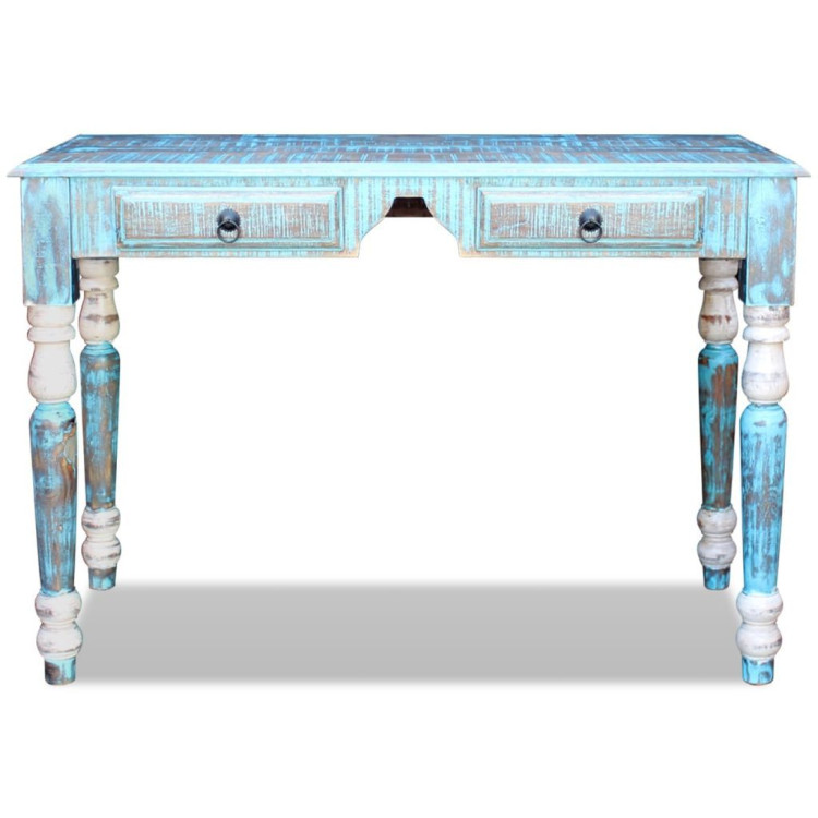 Desk Solid Reclaimed Wood- Blue image 7