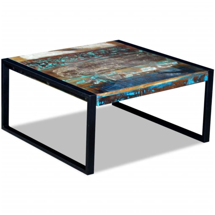 Coffee Table Solid Reclaimed Wood 80x80x40 Cm image 9