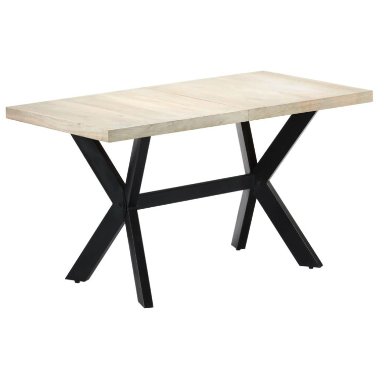 Dining Table 140x70x75 Cm Solid Bleached Mango Wood image 9