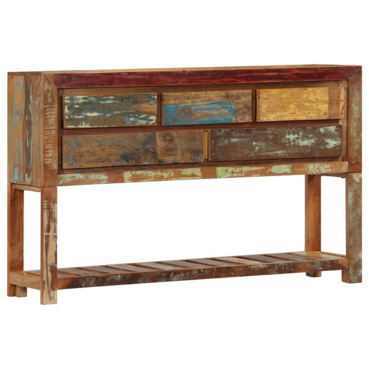 Sideboard 120x30x75 Cm Solid Reclaimed Wood- Natural image 12