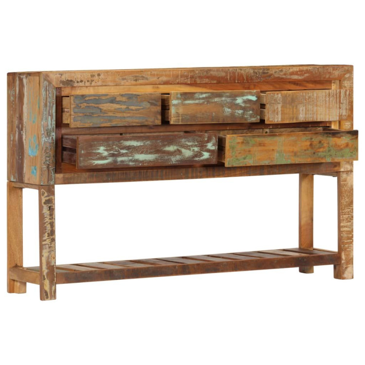 Sideboard 120x30x75 Cm Solid Reclaimed Wood- Natural image 4