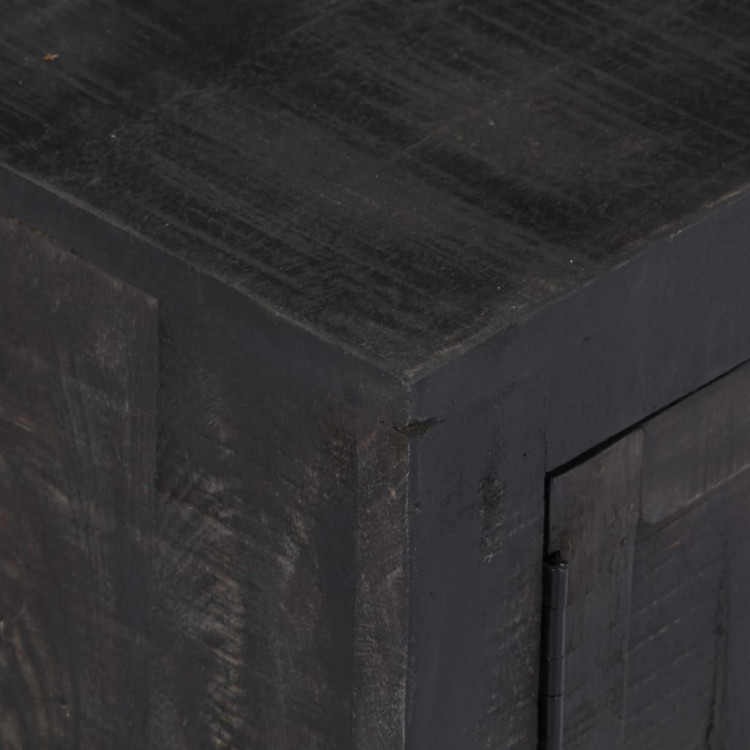 Tv Cabinet Black 118x30x40 Cm Solid Mango Wood image 3