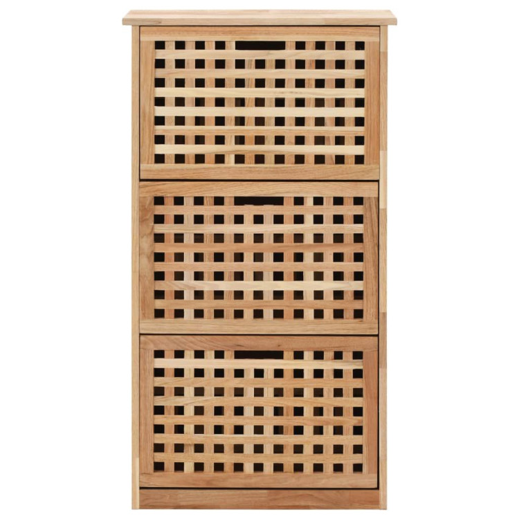 Shoe Storage Cabinet 55x20x104 Cm Solid Walnut Wood image 4