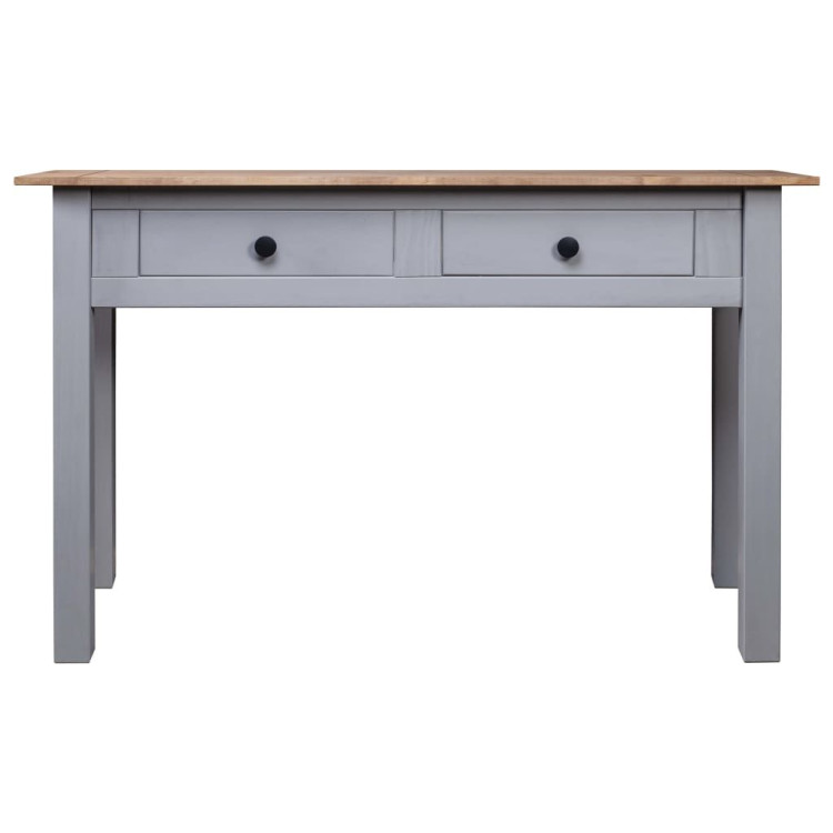 Console Table Grey 110x40x72 Cm Solid Pine Wood Panama Range image 3