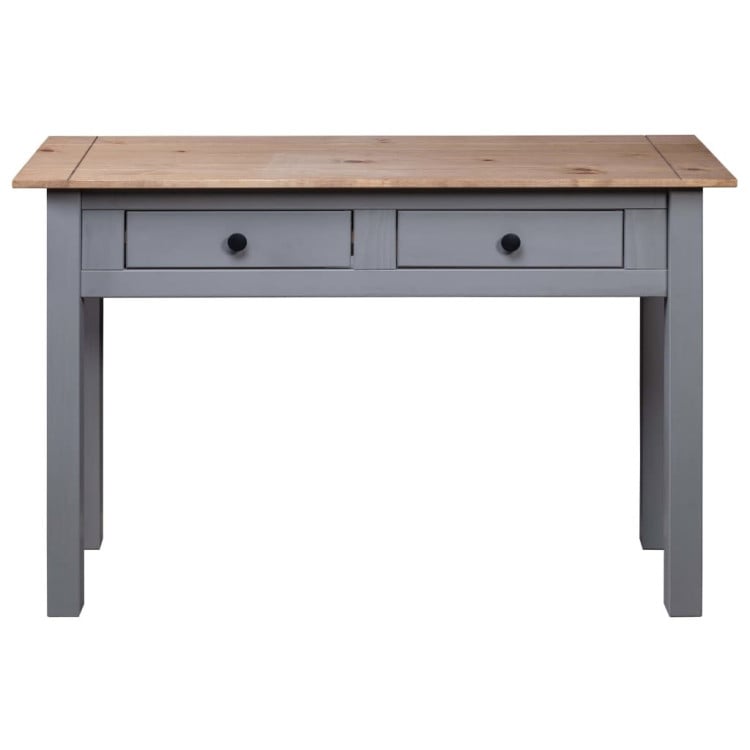 Console Table Grey 110x40x72 Cm Solid Pine Wood Panama Range image 6