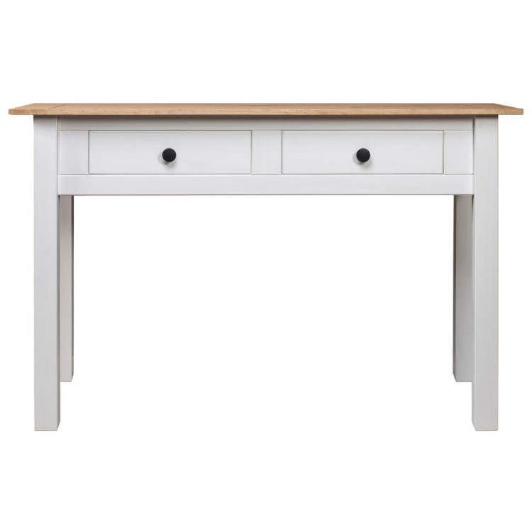 Console Table White 110x40x72 Cm Solid Pine Wood Panama Range image 3
