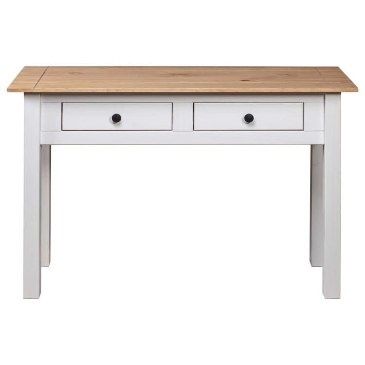 Console Table White 110x40x72 Cm Solid Pine Wood Panama Range image 6