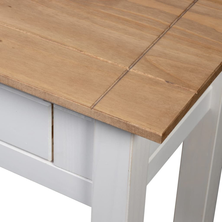 Console Table White 110x40x72 Cm Solid Pine Wood Panama Range image 8