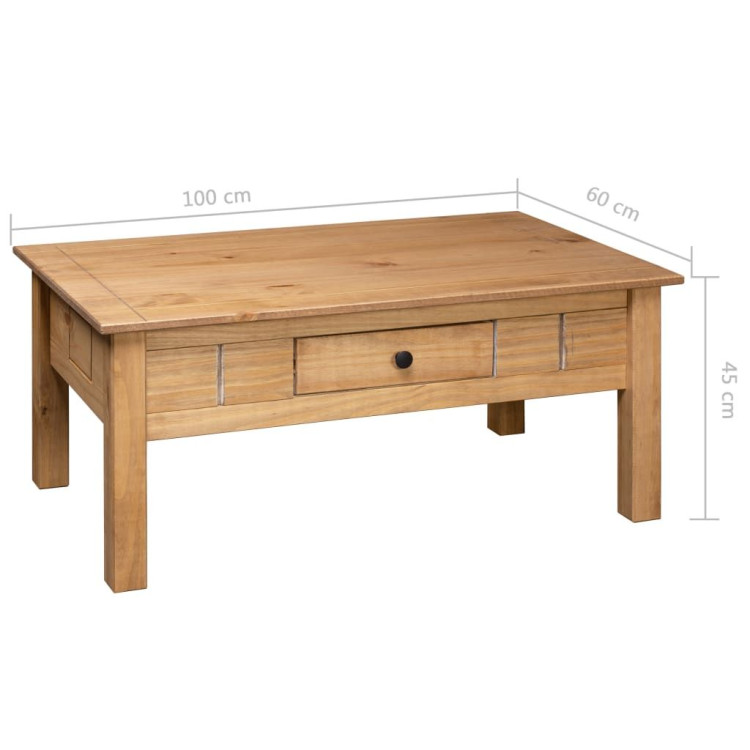 Coffee Table 100x60x45 Cm Solid Pine Wood Panama Range image 10
