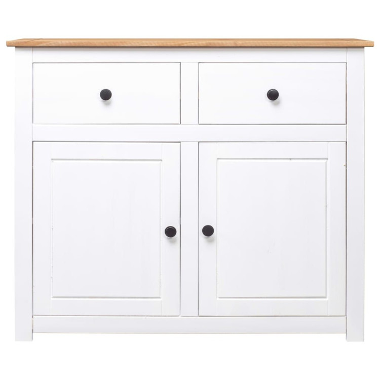 Sideboard White 93x40x80 Cm Solid Pinewood image 5