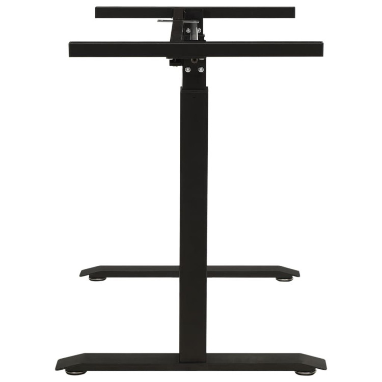 Manual Height Adjustable Standing Desk Frame Hand Crank Black image 6