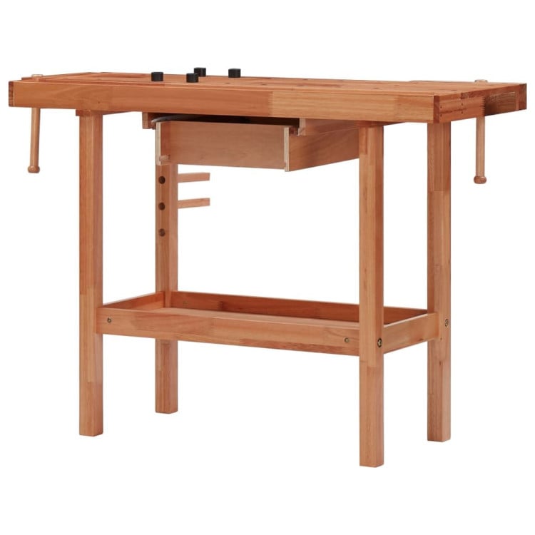 Carpentry Workbench With Drawer And 2 Vices Hardwood image 7