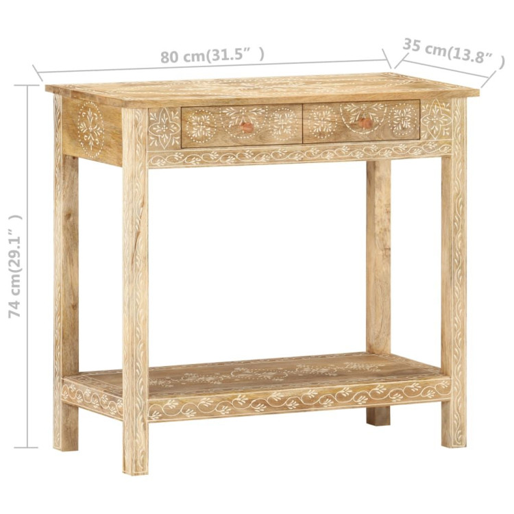 Console Table 80x35x74 Cm Solid Mango Wood image 9