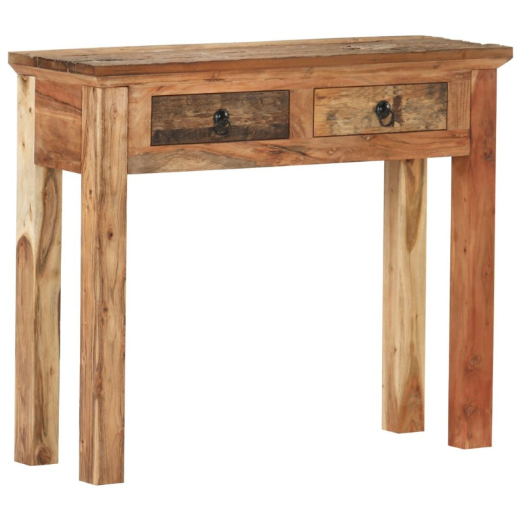 Console Table 90.5x30x75cm Solid Acacia Wood And Reclaimed Wood image 2