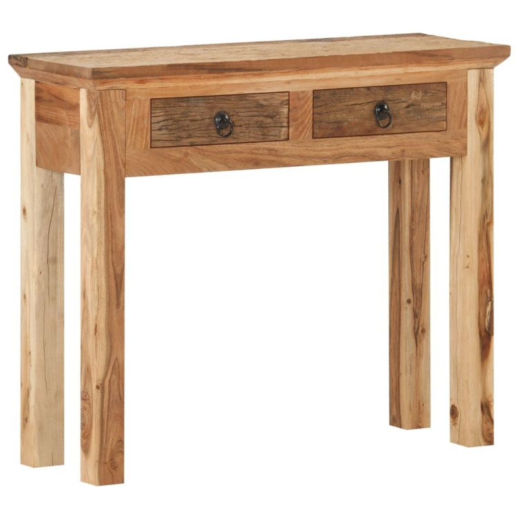 Console Table 90.5x30x75cm Solid Acacia Wood And Reclaimed Wood image 12