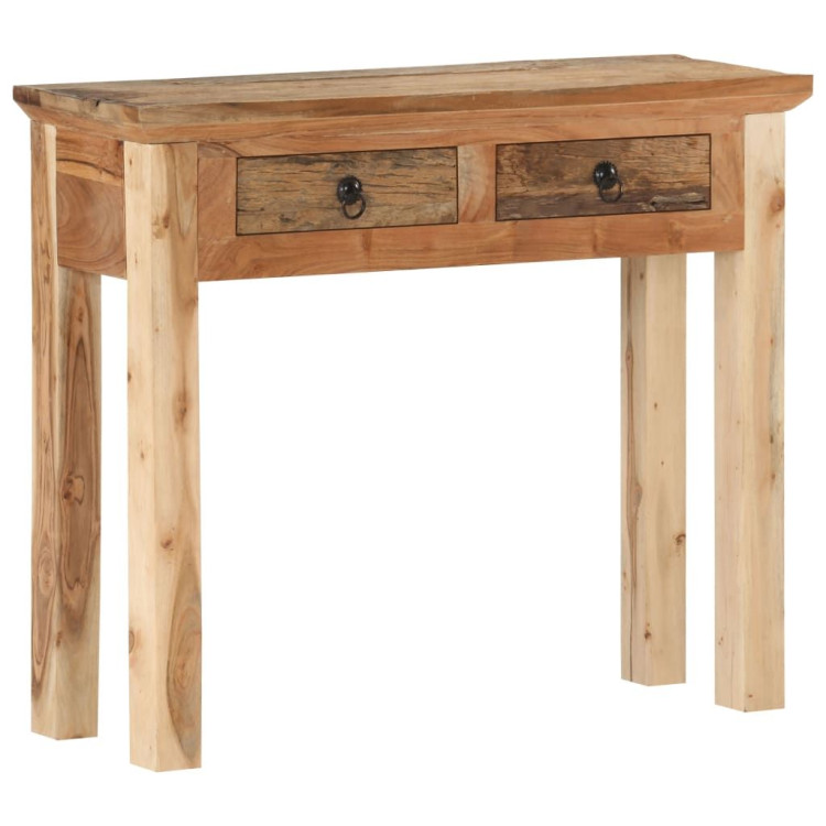 Console Table 90.5x30x75cm Solid Acacia Wood And Reclaimed Wood image 10