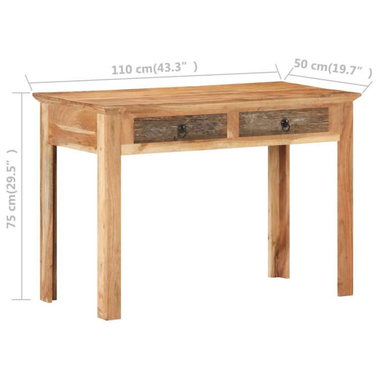 Desk 110x50x75 Cm Solid Reclaimed Wood image 8