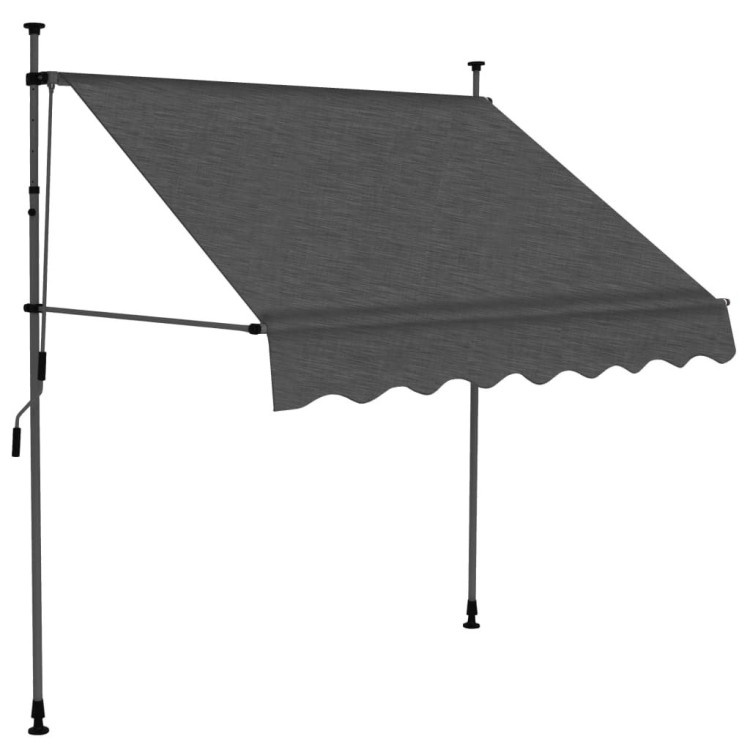 Manual Retractable Awning With Led 200 Cm Anthracite image 3
