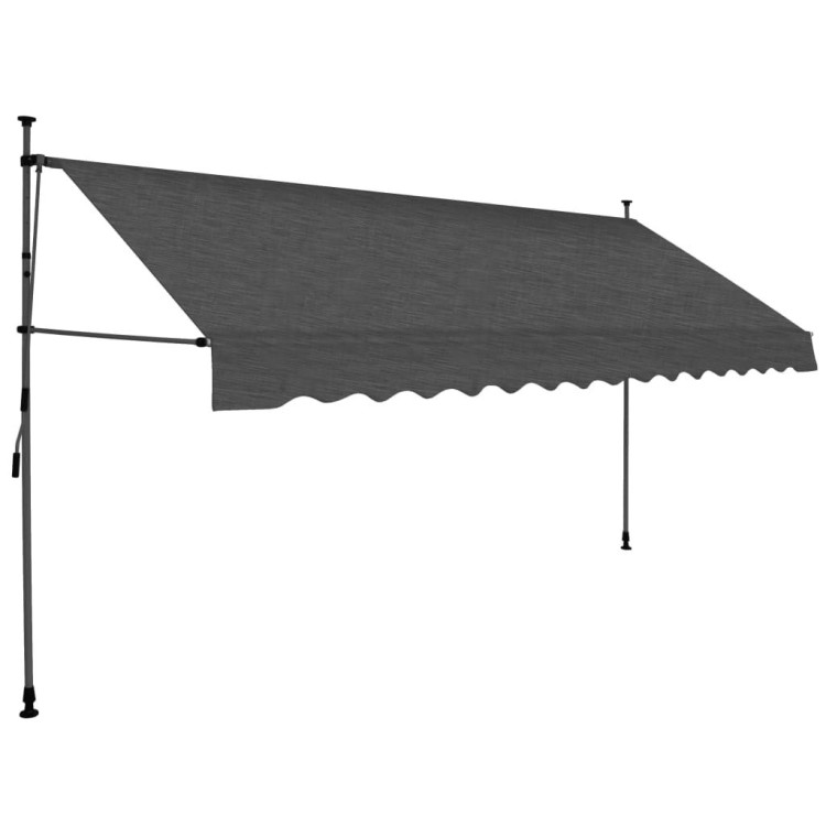 Manual Retractable Awning With Led 400 Cm Anthracite image 3