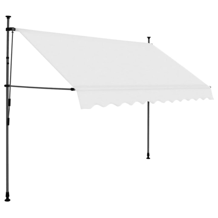 Manual Retractable Awning With Led 250 Cm Cream image 3