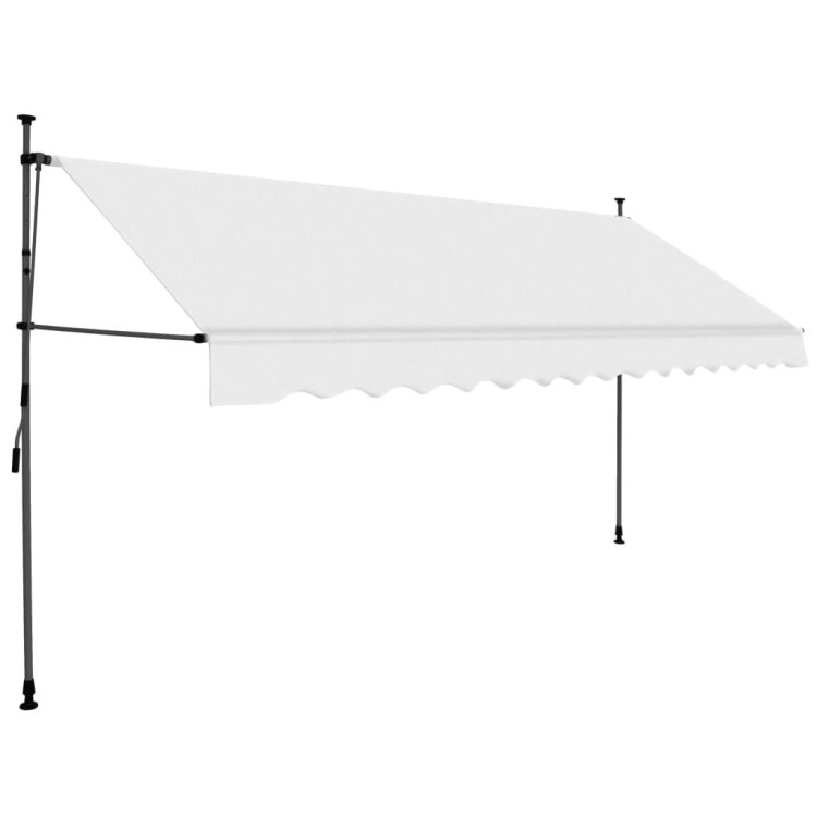 Manual Retractable Awning With Led 350 Cm Cream image 3
