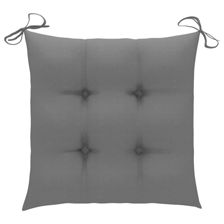 Chair Cushions 6 Pcs Grey 40x40x7 Cm Fabric image 3