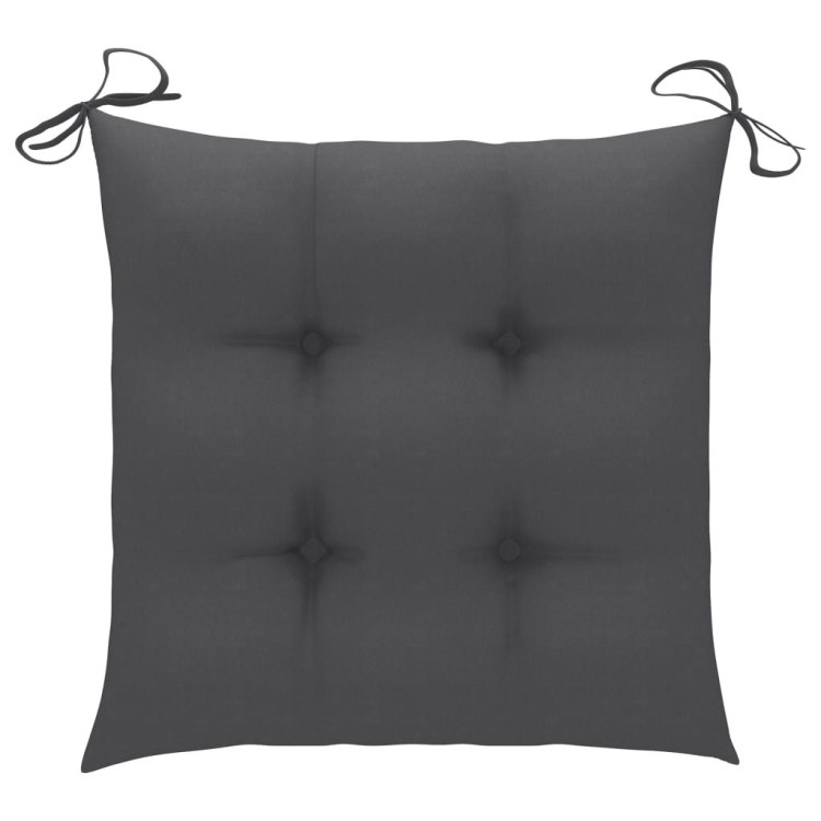 Chair Cushions 2 Pcs Anthracite 50x50x7 Cm Fabric image 3