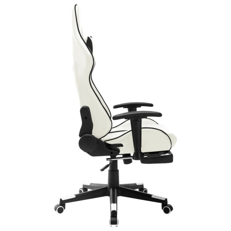 Gaming Chair White And Black Artificial Leather image 4