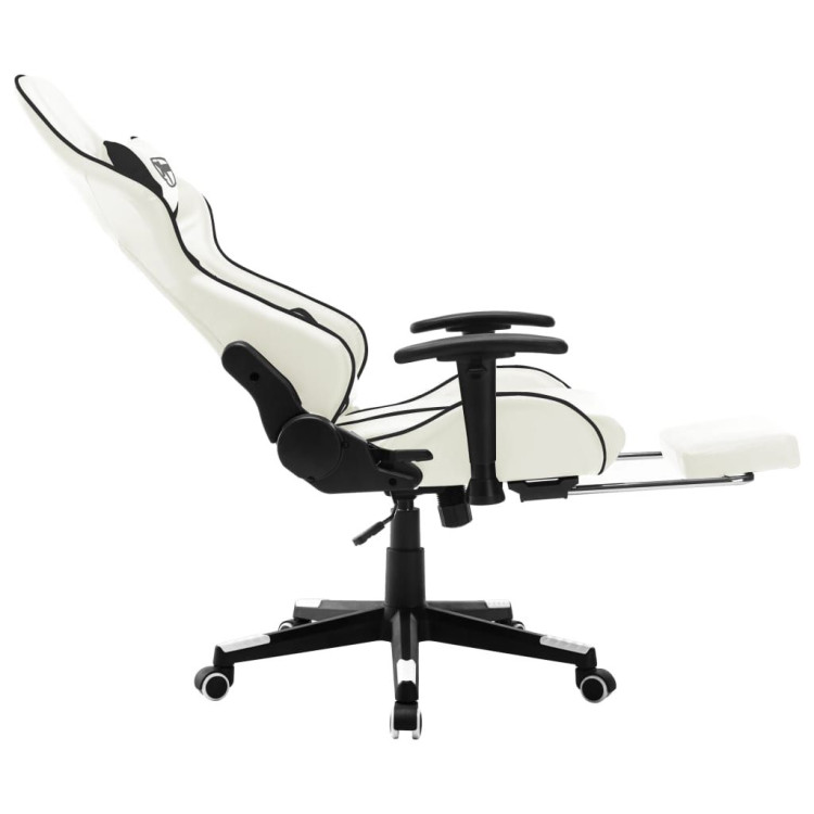 Gaming Chair White And Black Artificial Leather image 8