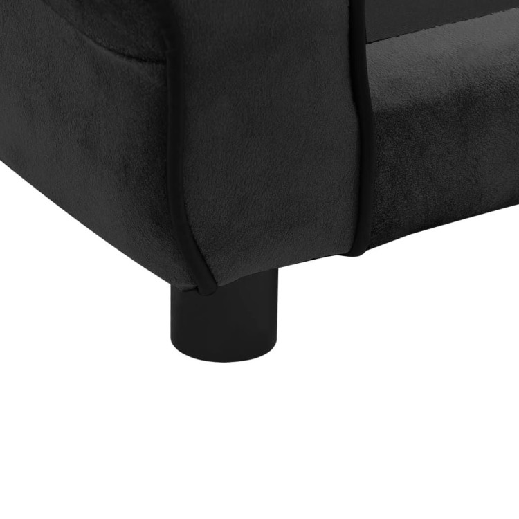 Dog Sofa Black 72x45x30 Cm Plush image 8