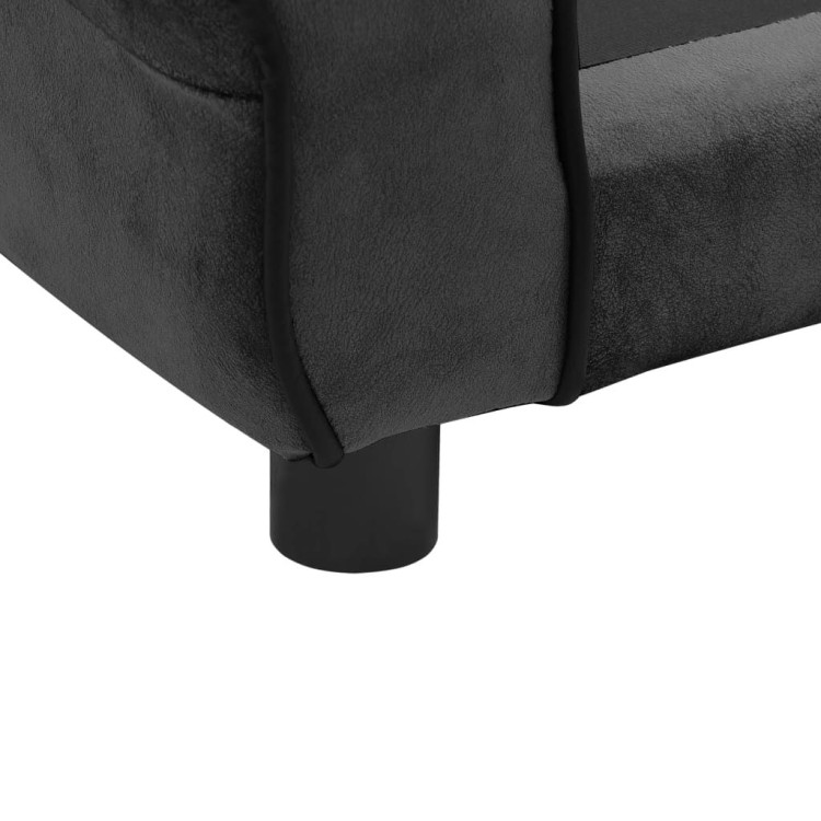 Dog Sofa Dark Grey 72x45x30 Cm Plush image 9