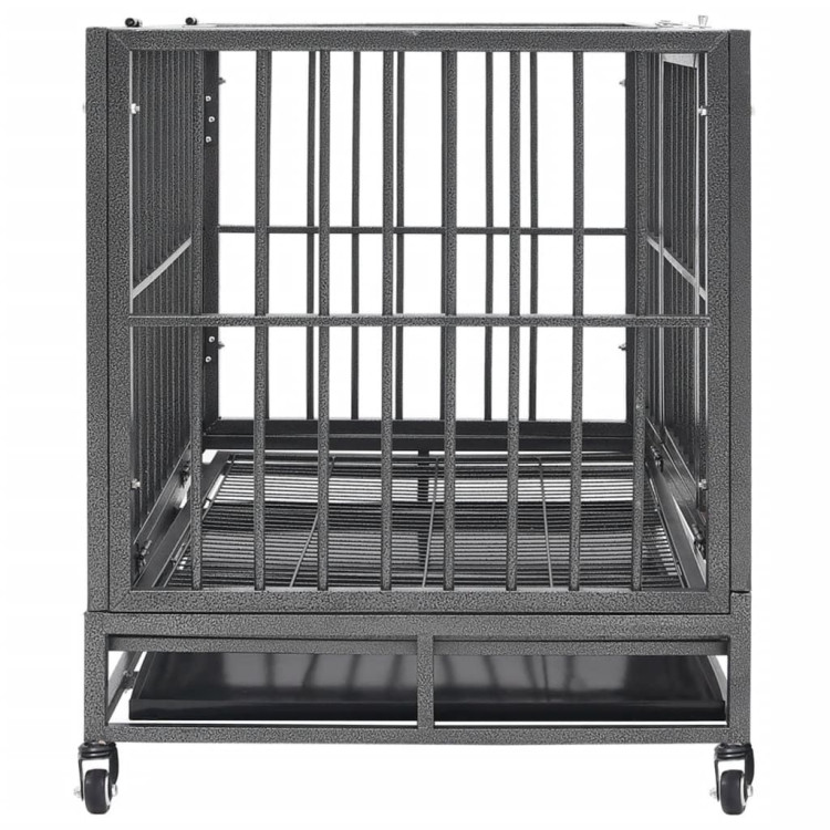 Dog Cage With Wheels Steel 92x62x76 Cm image 4