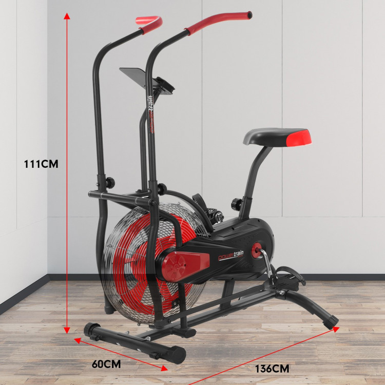PowerTrain Air Resistance Exercise Red Bike Spin Fan Equipment Cardio image 3