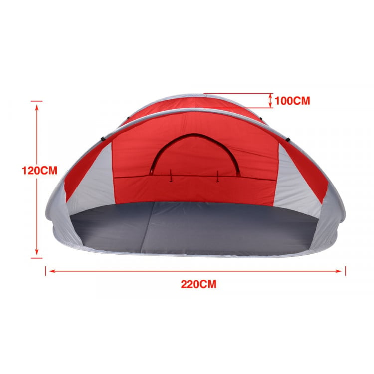 Pop Up Red Camping Tent Beach Portable Hiking Sun Shade Shelter image 6