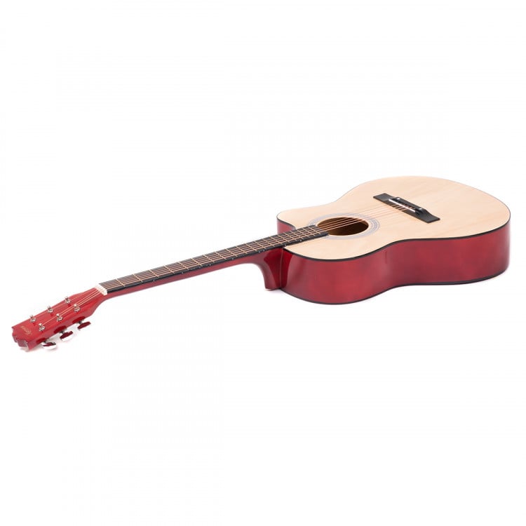 Karrera Acoustic Cutaway 40in Guitar - Natural image 6