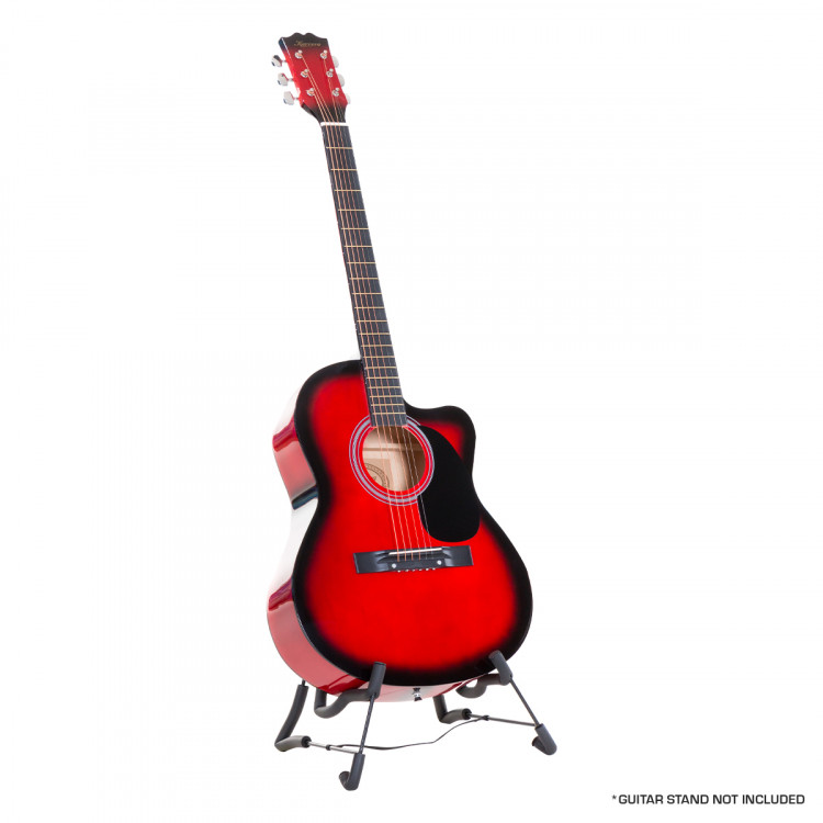 Karrera Acoustic Cutaway 40in Guitar - Red image 2