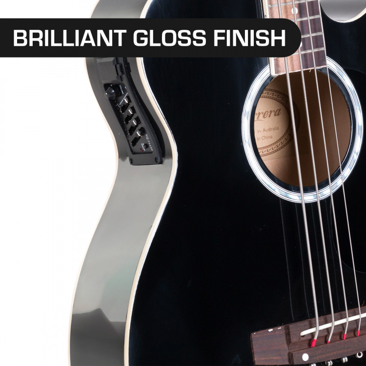 Karrera 43in Acoustic Bass Guitar - Black image 8