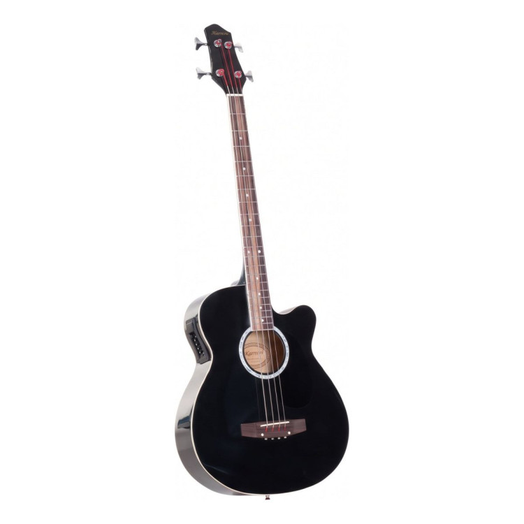 Karrera 43in Acoustic Bass Guitar - Black