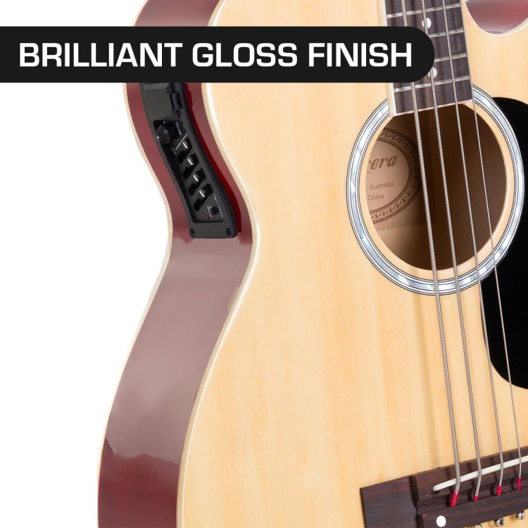 Karrera 43in Acoustic Bass Guitar - Natural image 6