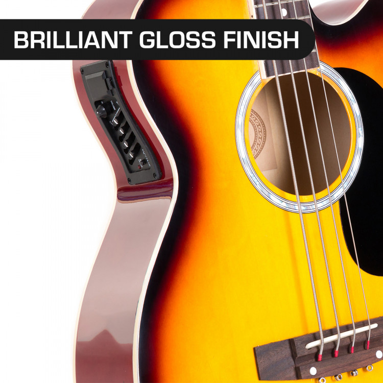 Karrera 43in Acoustic Bass Guitar Sunburst image 5