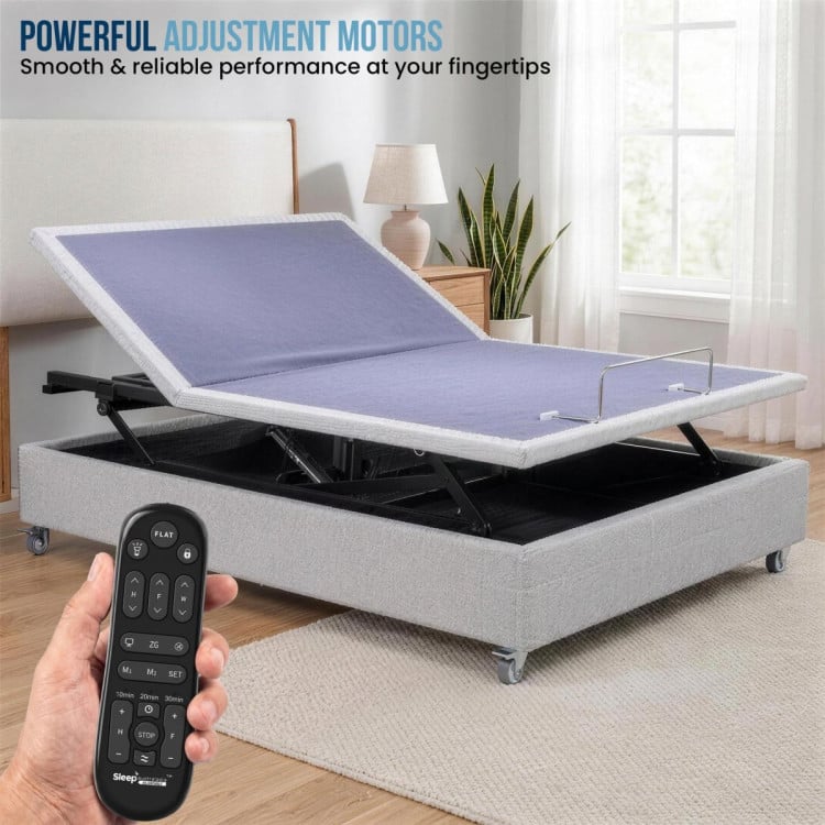 Therapedic Modulift Hospital Grade Double Electric Adjustable Bed Base with Massage & Wireless Remote image 8