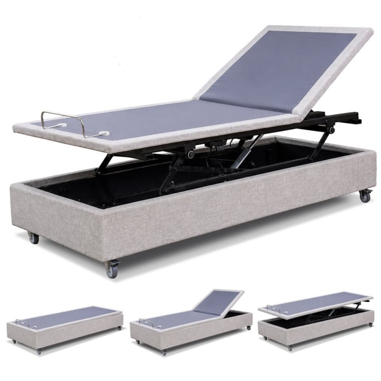 Therapedic Modulift Hospital Grade Long Single Electric Adjustable Bed Base with Massage & Wireless Remote