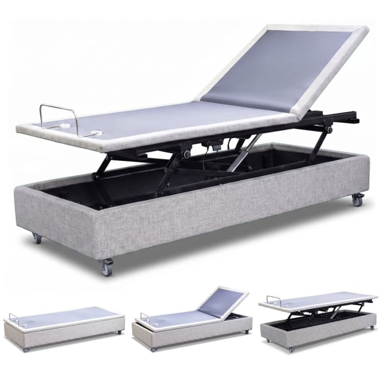 Therapedic Modulift Hospital Grade Split Queen Electric Adjustable Bed Base with Massage & Wireless Remote