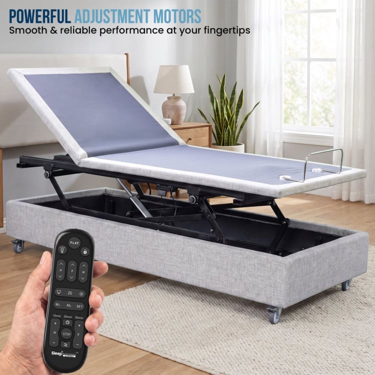 Therapedic Modulift Hospital Grade Split Queen Electric Adjustable Bed Base with Massage & Wireless Remote image 8