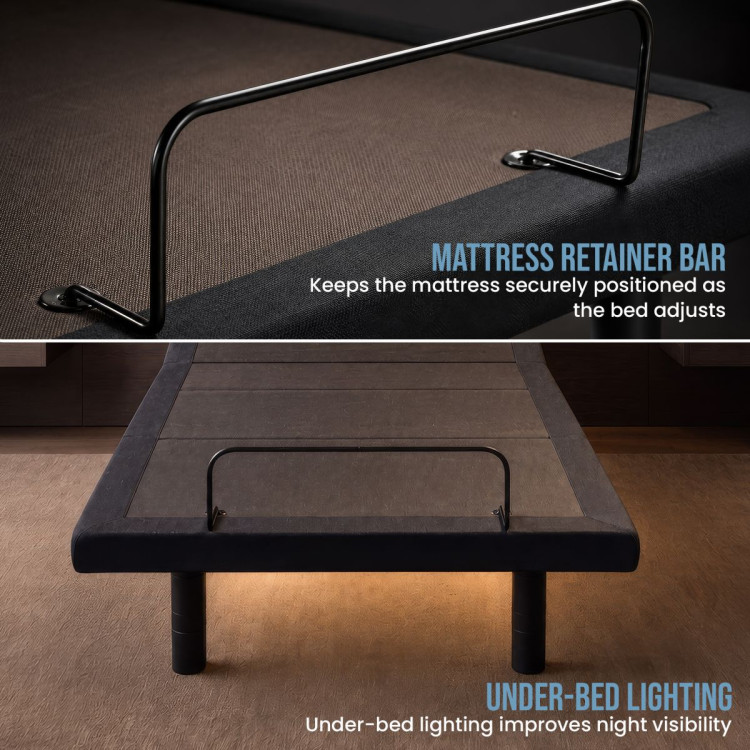 Therapedic Motion Adjustable Long Single Bed Base with Wireless Remote image 9