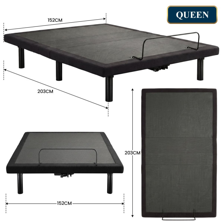 Therapedic Motion Adjustable Queen Bed Base with Wireless Remote image 4