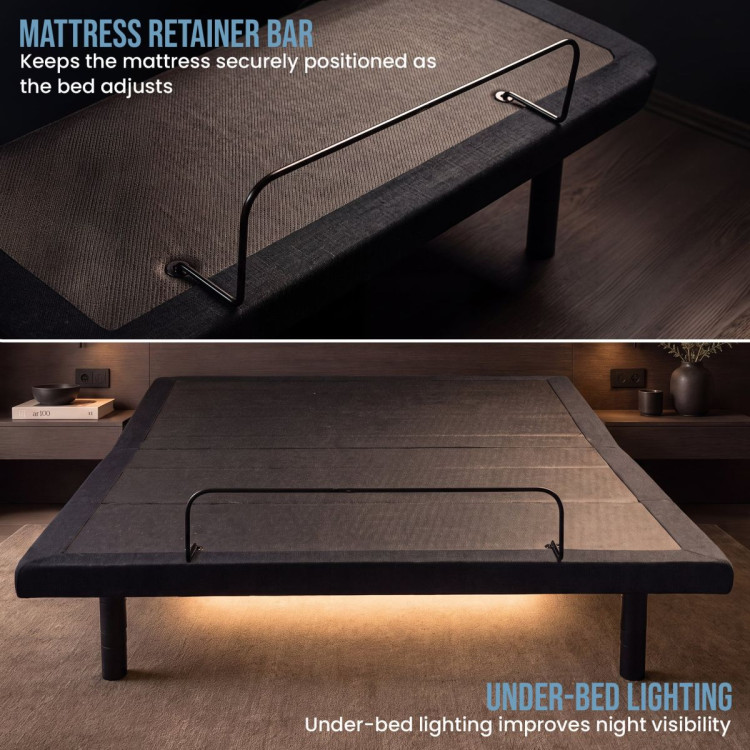 Therapedic Motion Adjustable Queen Bed Base with Wireless Remote image 10